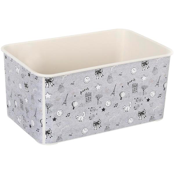 Ящик для зберігання Smiley World S сірий 140x300x200 мм