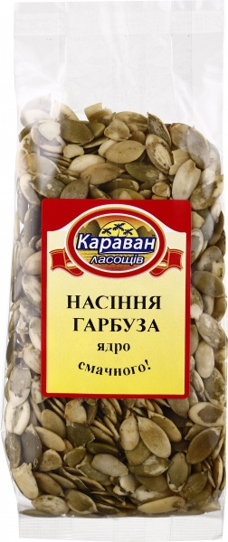Семена тыквы Караван Ласощів Ядро сушеное 180 г