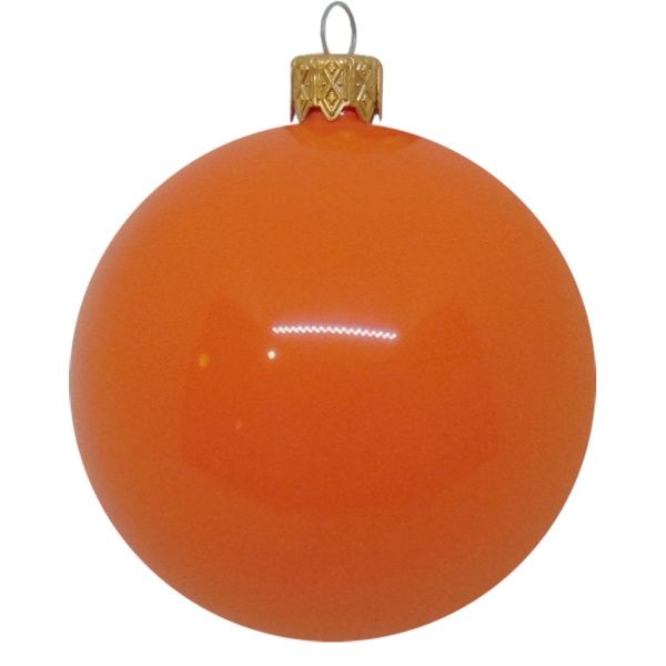 Шар новогодний d80 АХ16 1655 оранжевый