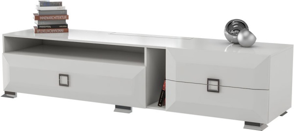 Тумба под ТВ Aqua Rodos Karat KRWHRTV-2000 белый глянец 