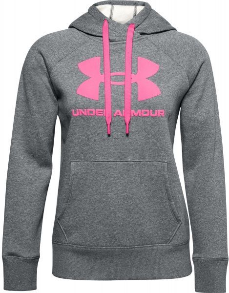 Джемпер Under Armour RIVAL FLEECE LOGO HOODIE 1356318-012 р. L серый