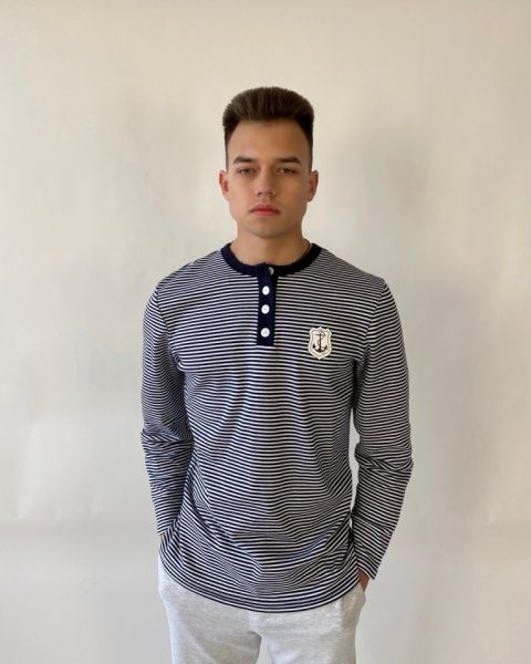 Реглан Flis clothes р. XL темно-синий с белым 