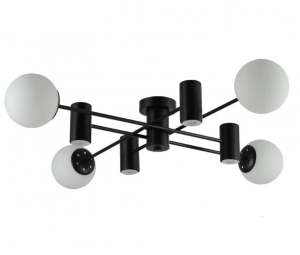 Люстра Miorro Palermo металл/стекло 4x7 Вт GU10 черный 51-311-048