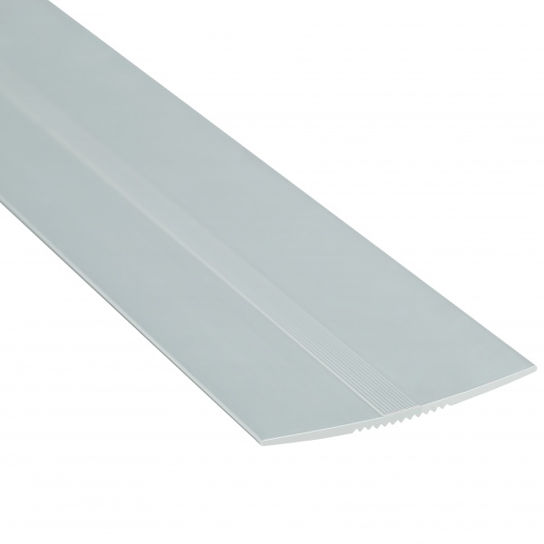 Порожек алюминиевый 50 мм х 0,9 м Braz Line рифленый без отверстий 900 мм серебро 
