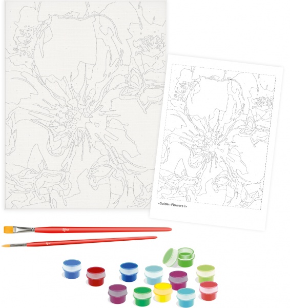 Картина за номерами Golden Flowers 1 35x45 см Rosa Start 