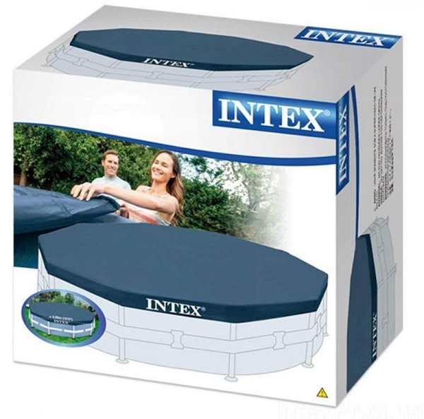 Тент покривальний Intex для каркасного басейну Metal Frame 305 см 28030 темно-сірий