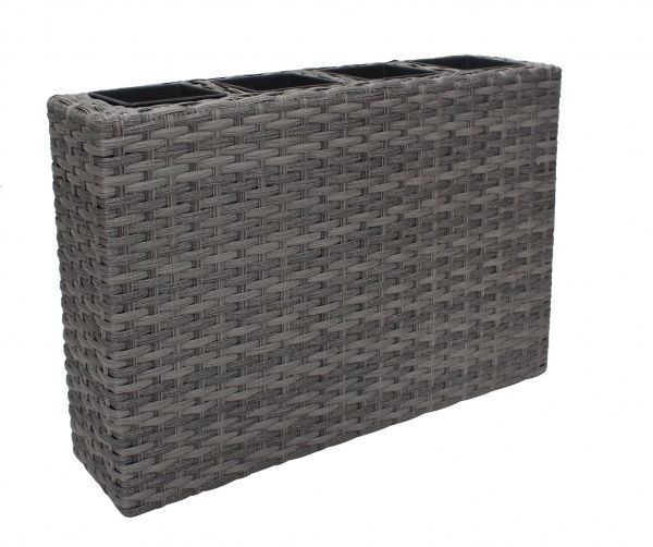 Підставка Engard зі штучного ротанга для 4 кашпо HA-01 прямокутний 228 л коричнево-бежевий 