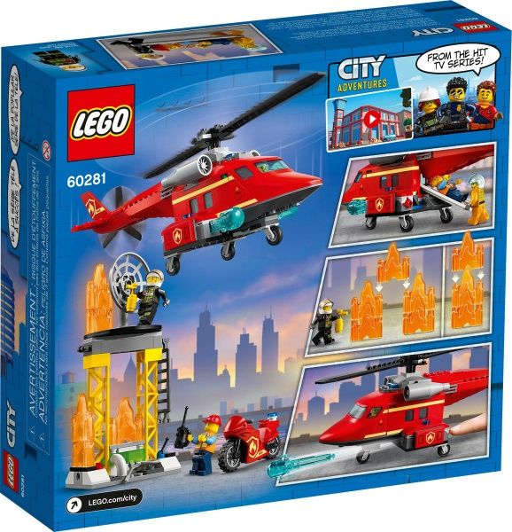Конструктор LEGO City Пожежний рятувальний гелікоптер 60281