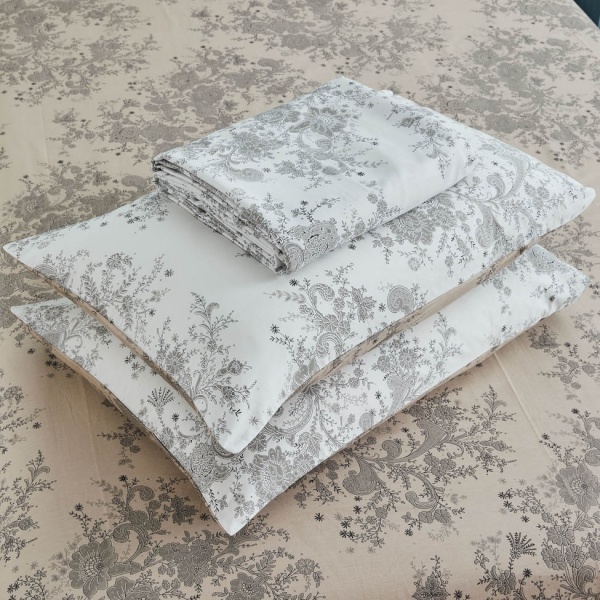 Комплект постільної білизни Arras 2 бежево-білий La Nuit 