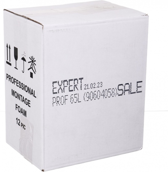 Пена монтажная Expert профессиональная 65L ящик 12 баллонов 860 мл 