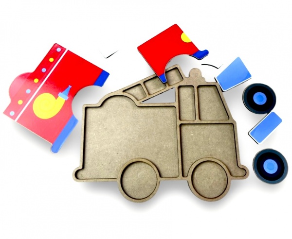 Пазл-мозаїка Apli Krapli Складанка Пожежна машина СК-07