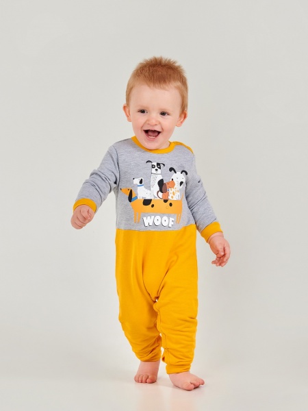 Комбинезон детский для мальчика Smil 108666 р.80 горчичный 108666 