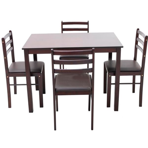 Комплект Fiesta new стол обеденный со стульями 4 шт. гевея коричневый