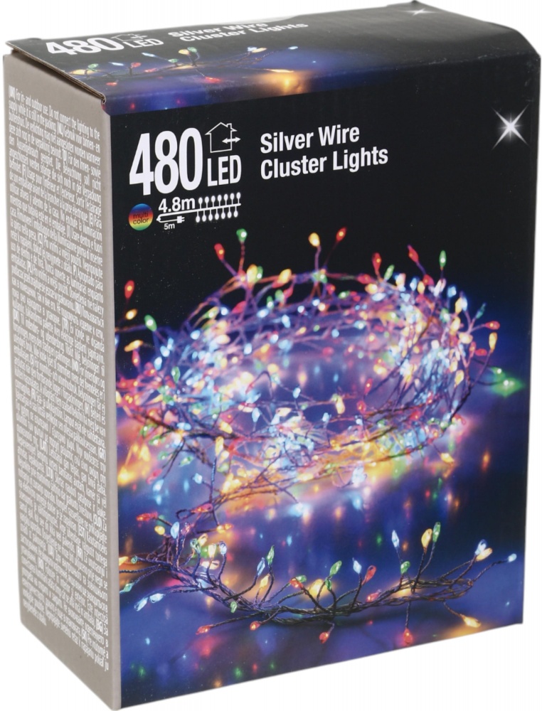 Электрогирлянда Koopman мульти встроенный светодиод (LED) 48 ламп 4,8 м (AX8717440)