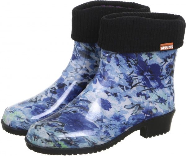 Полусапоги Alisa Line Цветы р.37 синий