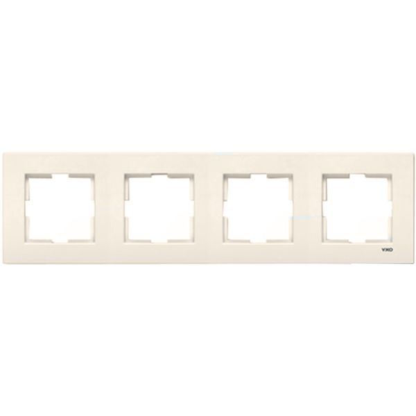 Рамка Viko Meridian четверная кремовая