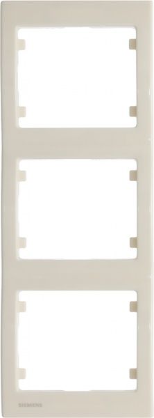 Рамка тримісна Siemens IRIS вертикальна слонова кістка G-S18103-A