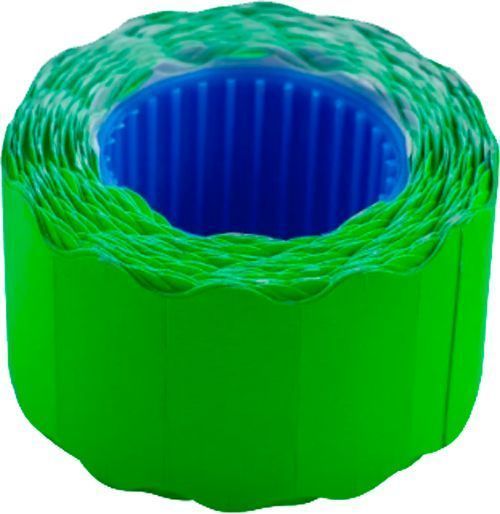 Ценник 26x12 фигурный 6 метров 500 шт. 6 роликов зеленый 