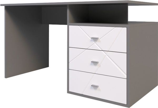 Стол письменный Санти Мебель Х-Скаут Х-06 графит/белый мат 