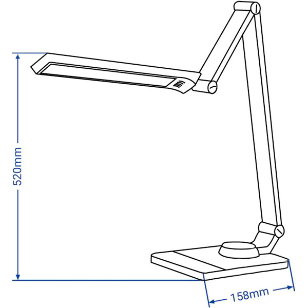 Настольная лампа LightMaster DE1144 LED 10 Вт черный с серебристым 