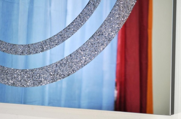 Дзеркало SEAPS Zerrofixx Glitter Circle Silver Series 5 90x90 см №3505 