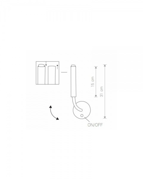 Бра Nowodvorski Stalactite 1x10 Вт G9 чорний/латунь 8352 