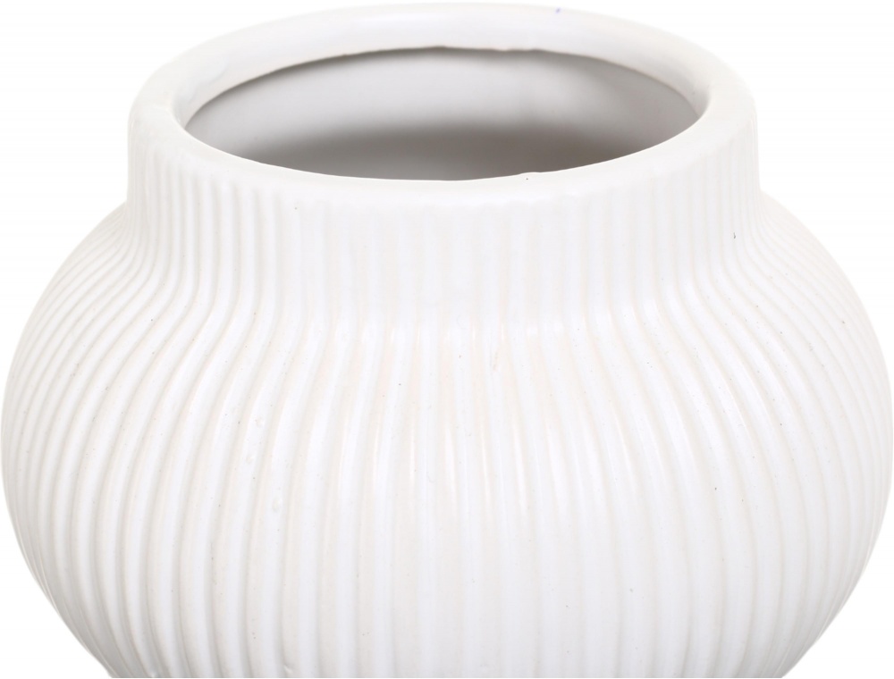 Ваза керамическая Sensio Mambo 17,5 см белая PS33432