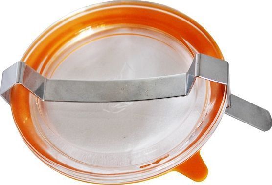 Кришка скляна СКО з металевими зажимами 