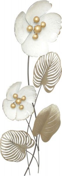 Декор настенный Ромашка 39x89 см серебряный 