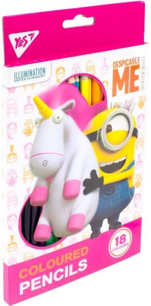 Олівці кольорові Minions Fluffy 18 кольорів YES