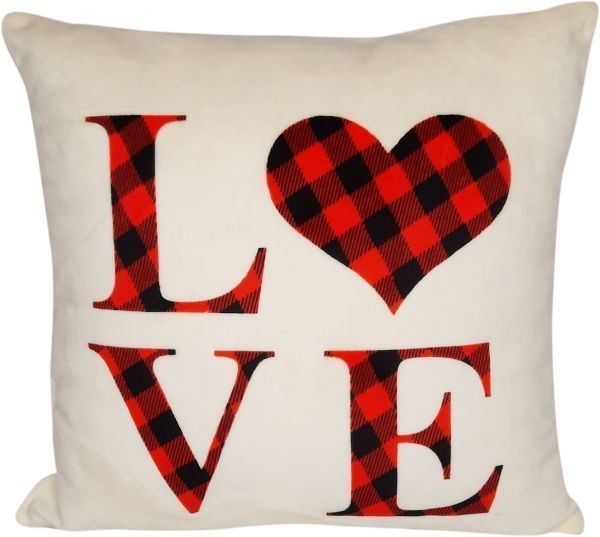 Подушка декоративная Валентинка Love 30x30 см разноцветный Анна 