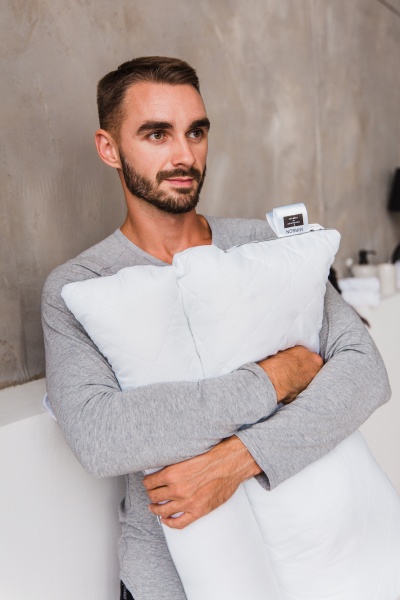 Подушка ортопедична DeLuxe EcoSoft Silver 565ортопедична 50х70 см (2200000625168) MirSon