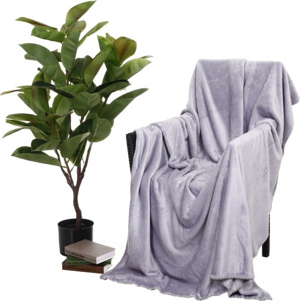 Плед Мікрофібра 200x220 см сірий Ярослав 