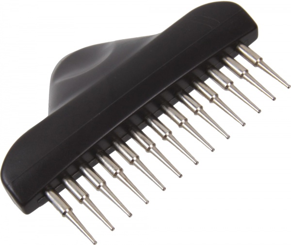 Расческа-грабли Trixie для собак однорядная с зубчиками металлическая 7х14 см (3791)