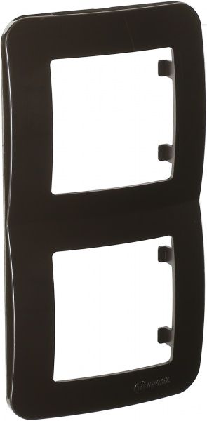 Рамка двухместная Makel Lillium Natural вертикальная коричневый