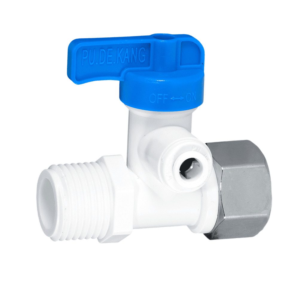 Кран Роса подключение тройник (врезка) с краном (2 в 1)