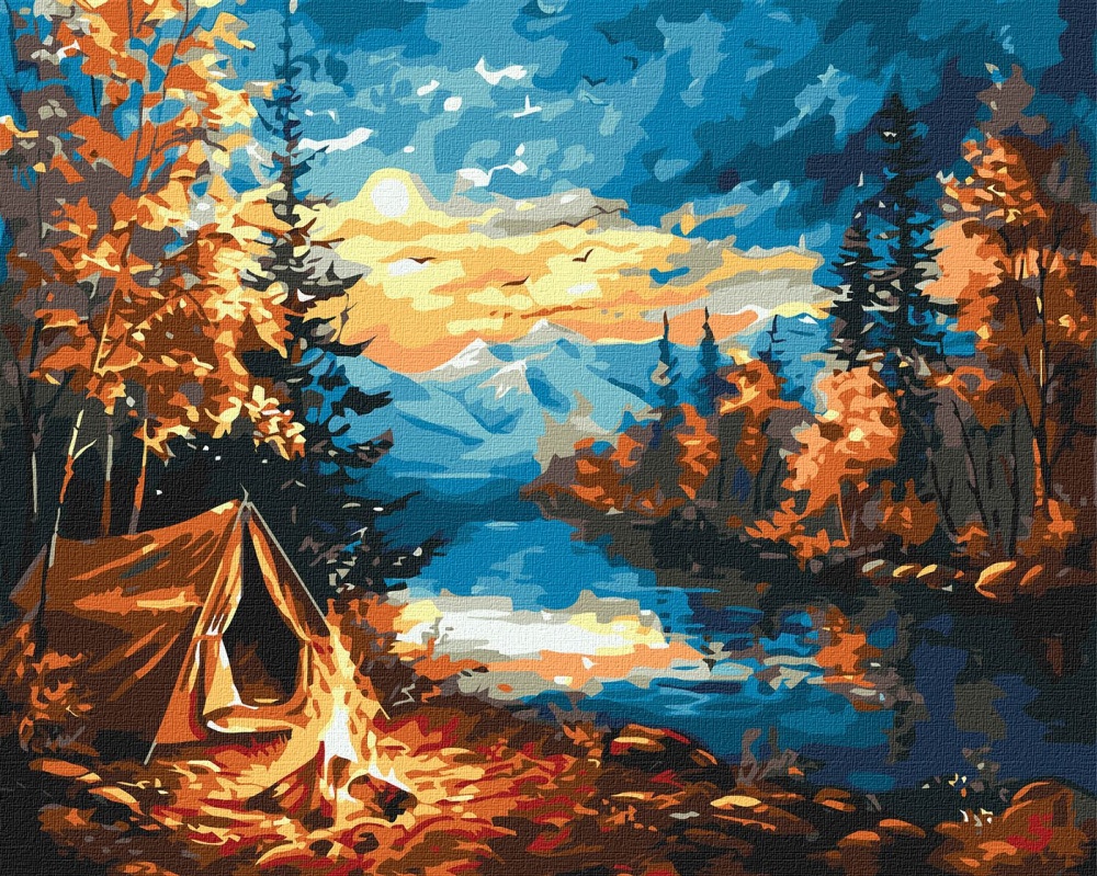 Картина за номерами Ніч у лісі 40х50 см Ideyka