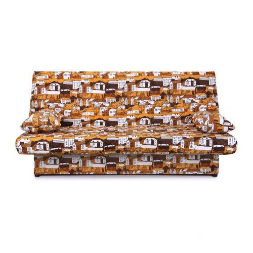 Диван прямий AMF Art Metal Furniture Ньюс з 2 подушками полікотон Сіті Браун 1930x950x950 мм