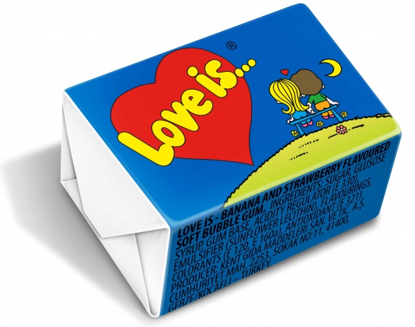 Жувальна гумка Love is Банан & полуниця 
