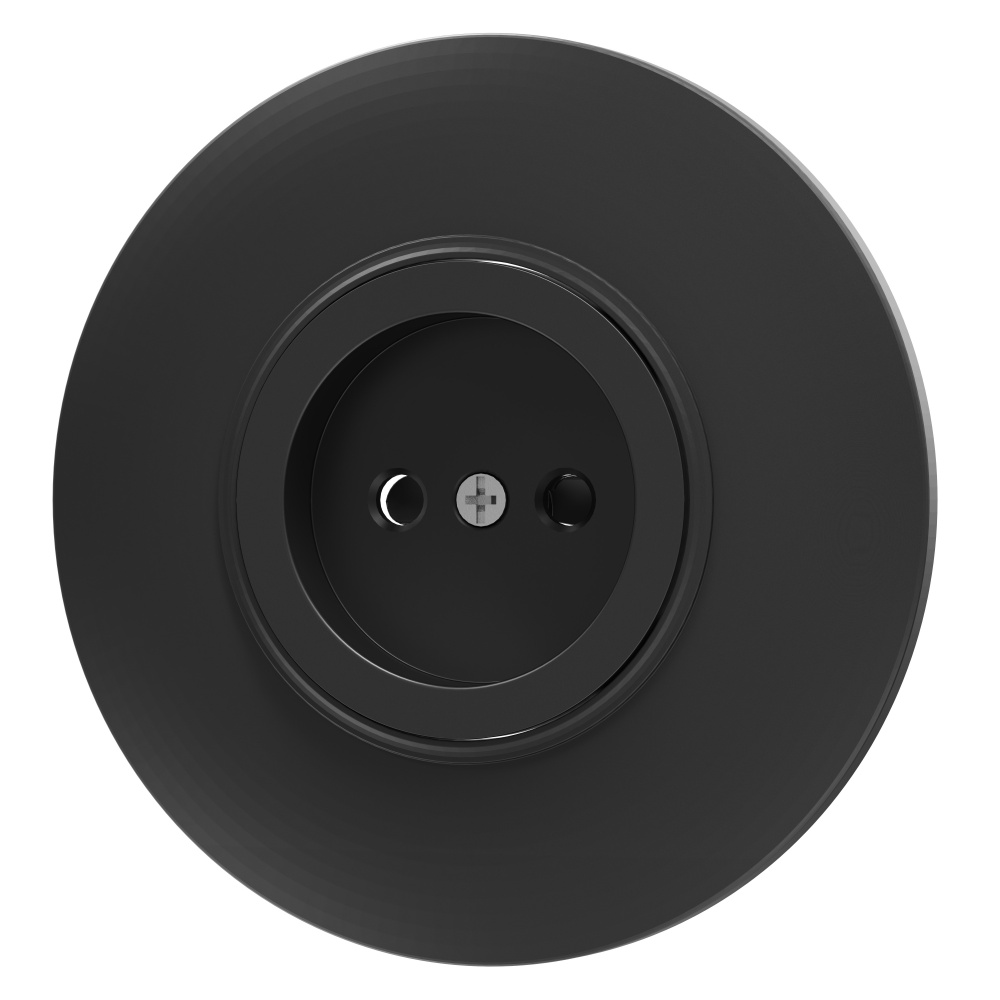 Розетка побутова без заземлення HausMark Bela чорний