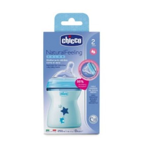 Бутылочка Chicco Natural Feeling Color 250 мл 2м+