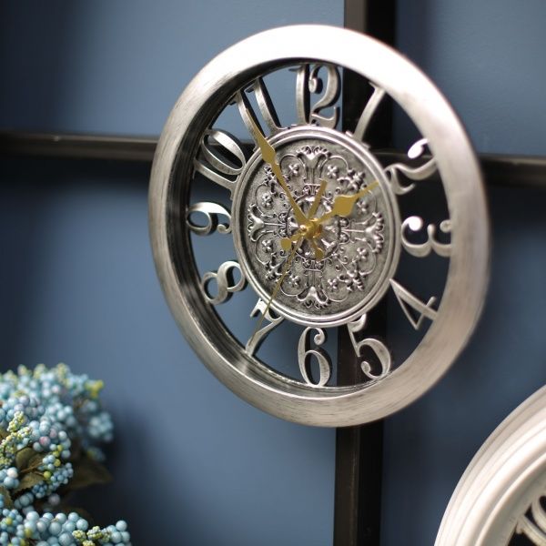 Часы настенные Skeleton 28x4 см стальной