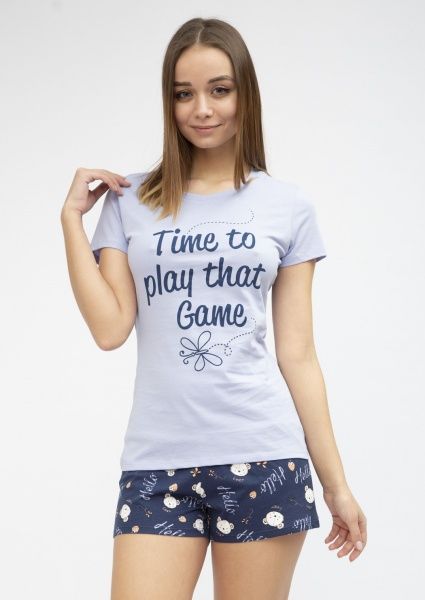 Піжама жіноча Roksana Hello Barney 718/12005 р. М блакитний 