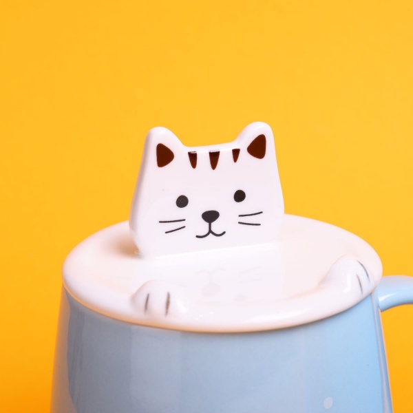 Чашка с крышкой Phone Break Blue 400 мл A0520-JZ20S08B Astera