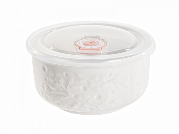 Набор салатников с крышками 3 шт белый Lefard