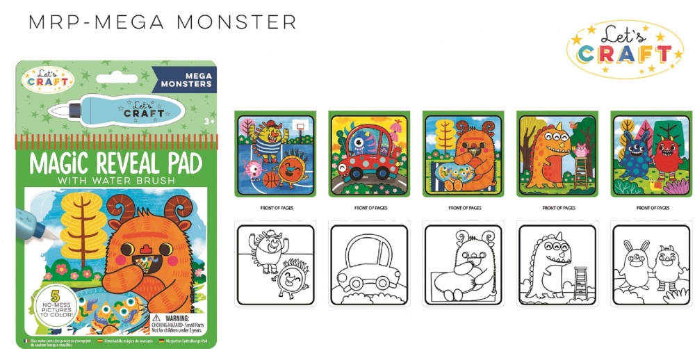 Раскраска водная «Магические преобразования Монстры (MRP017)»