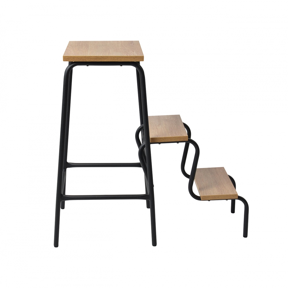 Лестница-стул Vitan d16 черный каркас дуб античный / черный