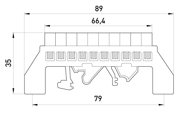 Шина нулевая на DIN-рейку универсальная E.NEXT e.bsi.pro.2.10 p0650021