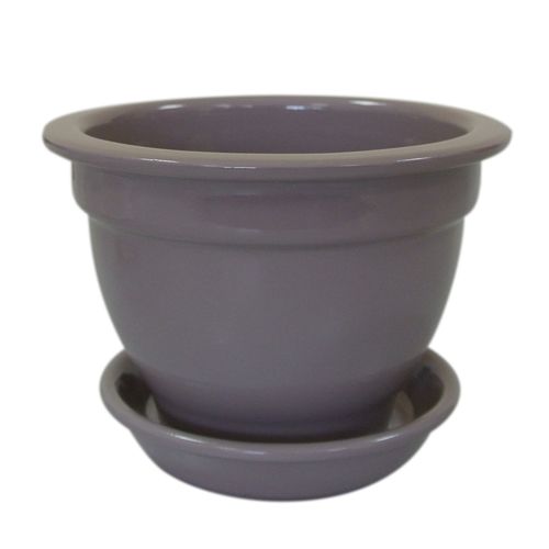 Горщик керамічний Оріана-Запоріжкераміка Фіалочниця круглий 0,5л глянець аметист 