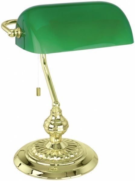 Настольная лампа декоративная Eglo Банкер 1x60 Вт E27 зеленый 90967 